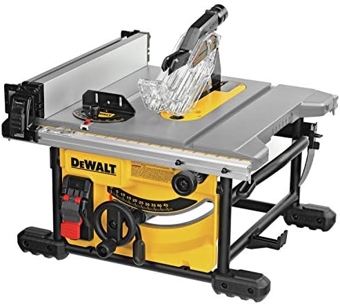 DEWALT Table Saw for Jobsite  Compact  8 1/4 Inch with Lightweight Protective Safety Glasses  DWE7485 & DPG52 1C 