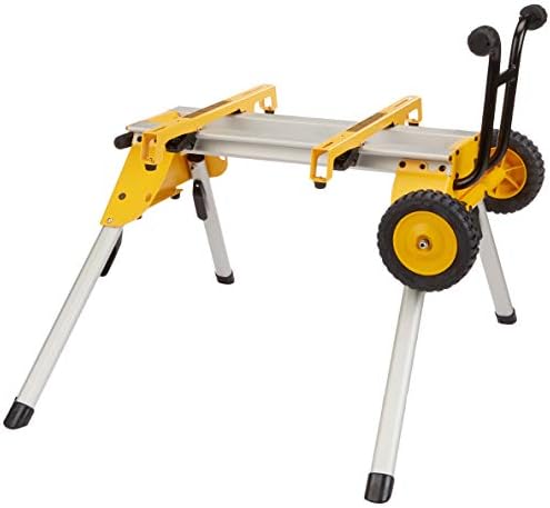 DEWALT Table Saw for Jobsite  Compact  8 1/4 Inch with Table Saw Stand  Mobile/Rolling  DWE7485 & DW7440RS 
