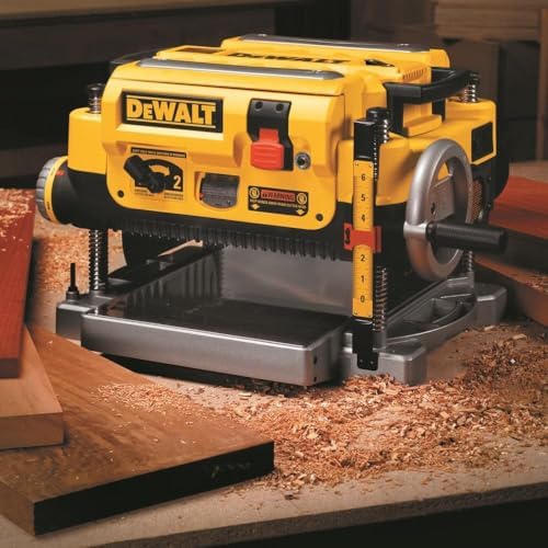 DEWALT Thickness Planer  13 inch Wood Planer  Three Knife Two Speed  15 Amp  20 000 RPM Motor  DW735X 