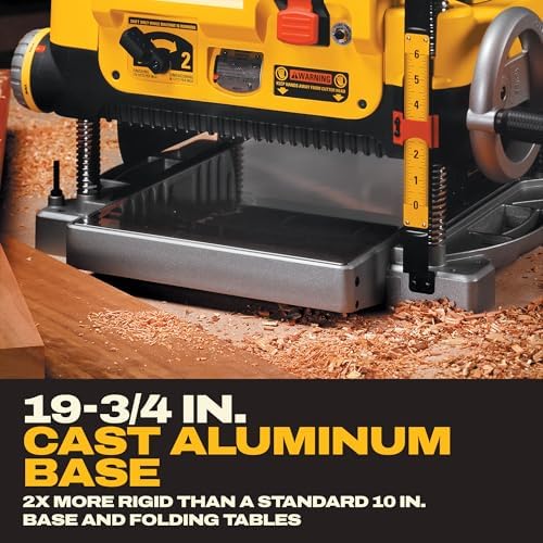 DEWALT Thickness Planer  13 inch Wood Planer  Three Knife Two Speed  15 Amp  20 000 RPM Motor  DW735X 