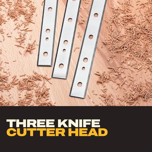 DEWALT Thickness Planer  13 inch Wood Planer  Three Knife Two Speed  15 Amp  20 000 RPM Motor  DW735X 