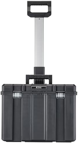 DEWALT Tool Box with Wheels Modular  Large Rolling Tool Box With Telescopic Handle  Portable Carrier Deep Stackable TSTAK Storage  DWST17820 