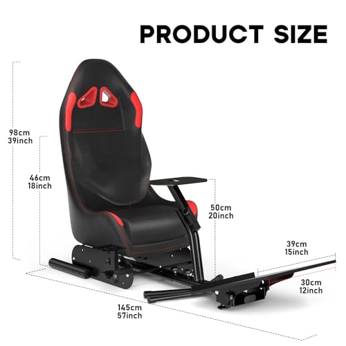 DIWANGUS Racing Simulator Cockpit Racing Wheel Stand with Seat Gaming Chair Sim Racing Cockpit for G29 G920 G923 G PRO RS50 T248 T300RS R3 R5 R9 R12 R16 R21 R25 PS4 PS5 PC Accessories