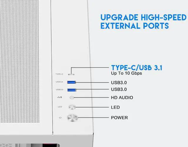 DIYPC ARGB N3 W White USB3 0/ Type C Tempered Glass E ATX /ATX Dual Chamber Gaming Computer Case w/ 3 x Tempered Glass Panel and 4 x ARGB PWM Fans  Pre Installed  