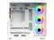 DIYPC ARGB N3 W White USB3 0/ Type C Tempered Glass E ATX /ATX Dual Chamber Gaming Computer Case w/ 3 x Tempered Glass Panel and 4 x ARGB PWM Fans  Pre Installed  