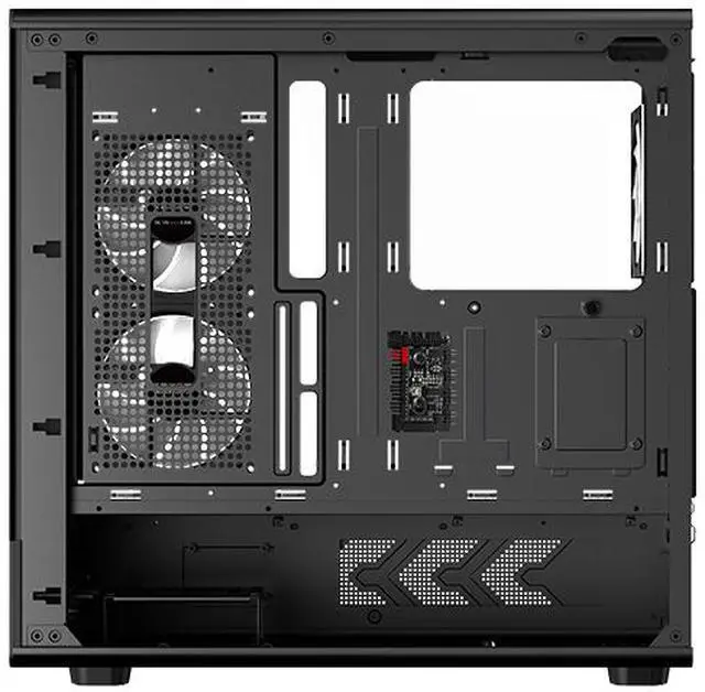 DIYPC IDX1 BK ARGB Black USB3 0/ Type C Tempered Glass ATX Gaming Computer Case w/ Dual Tempered Glass Panel and 3 x ARGB PWM Fans  Pre Installed 