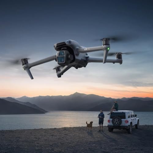 DJI Air 3S Fly More Combo  RC 2 Screen Remote  Drone with 1 CMOS Wide Angle & Medium Tele Camera  4K/60fps  Omnidirectional Sensing  Smart RTH  3 Battery Bundle with Deco Gear Accessories & Software