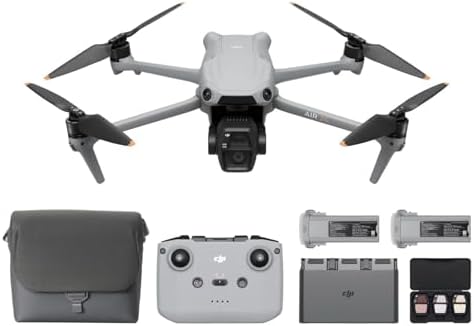 DJI Air 3S Fly More Combo  RC N3   Drone with 1 CMOS Wide Angle & Medium Tele Camera  4K/60fps HDR Video  Nightscape Omnidirectional Obstacle Sensing & 3 Batteries for Extended Flight Time