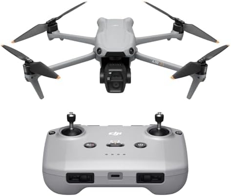 DJI Air 3S Fly More Combo  RC 2 Screen Remote Controller   Drone with 1 CMOS Wide Angle & Medium Tele Camera for Adults  4K/60fps  Omnidirectional Sensing & 3 Batteries for Extended Flight Time