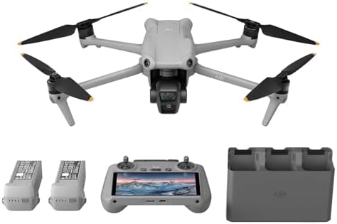 DJI Air 3 Fly More Combo with DJI RC 2  Drone with Camera 4K  Dual Primary Cameras  3 Batteries for Extended Flight Time  48MP Photo  20Km Max Video Transmission  FAA Remote ID Compliant
