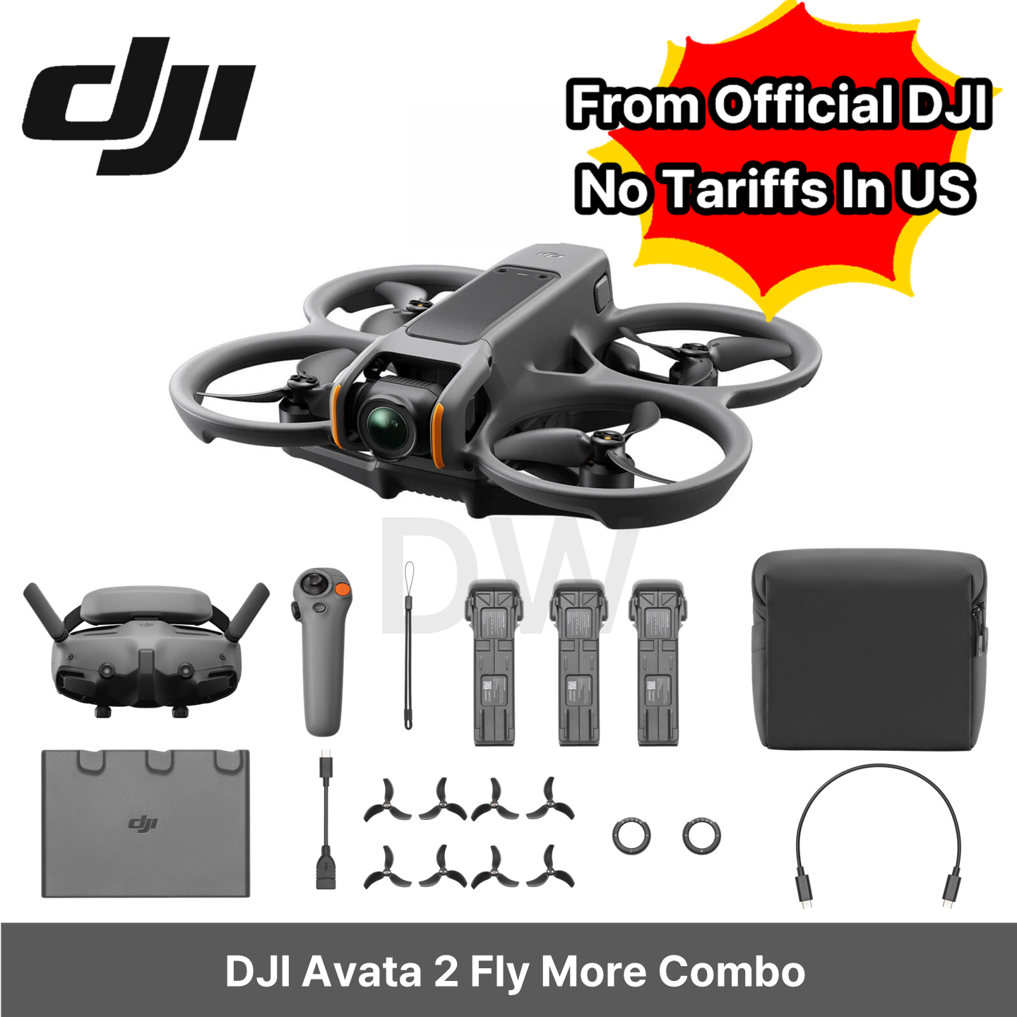 DJI Avata 2 Fly More Combo  3 Batteries    RC Motion   Goggles 3  No Tariffs In