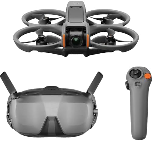 DJI Avata 2 Fly Smart Combo  Single Battery  with FPV Drone Including Goggles 3 and RC Motion 3  Immersive Experience  Built in Propeller Guard  POV Content Bundle with Deco Gear Accessories