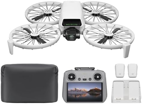 DJI Flip Fly More Combo With RC 2 Screen Remote Controller  Drone With 4K UHD Camera for Adults  Palm Takeoff  Auto Return  Intelligent Flight  3 Batteries for 93 Min Flight Time