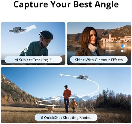 DJI Flip con control remoto de pantalla RC 2, Drone Follow Me con cámara 4K UHD para adultos, menos de 8.78 oz, estabilización de cardán de 3 ejes, transmisión de video de 44000 pies/8.1 mi, despegue