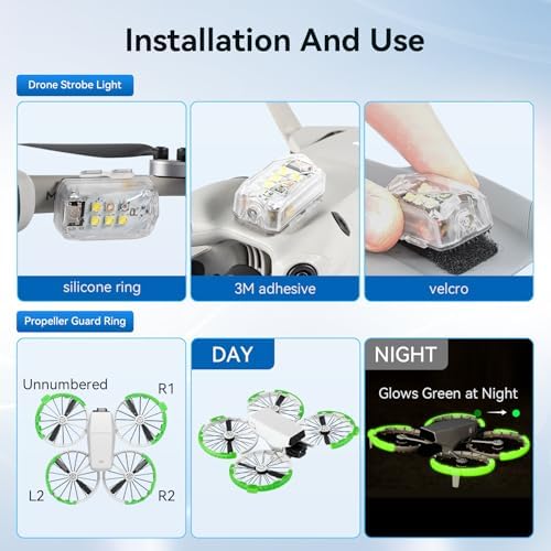 DJI Flip  RC N3  Bundle with 128GB Micro SD Card& Propeller Guard Ring& Strobe Light   Drone With 4K UHD Camera for Adults  Under 249g  Palm Takeoff  Auto Return  31 Min Flight Time