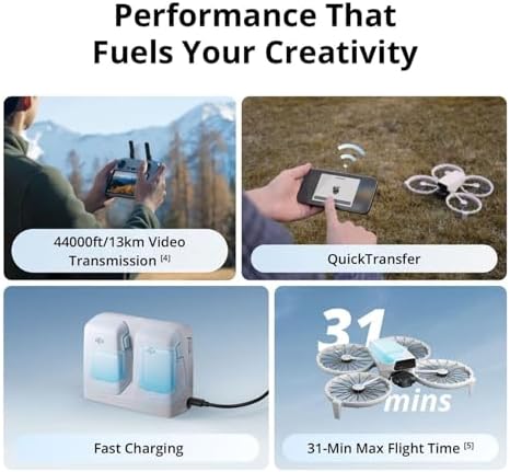 DJI Flip  RC N3  Bundle with 128GB Micro SD Card& Propeller Guard Ring& Strobe Light   Drone With 4K UHD Camera for Adults  Under 249g  Palm Takeoff  Auto Return  31 Min Flight Time