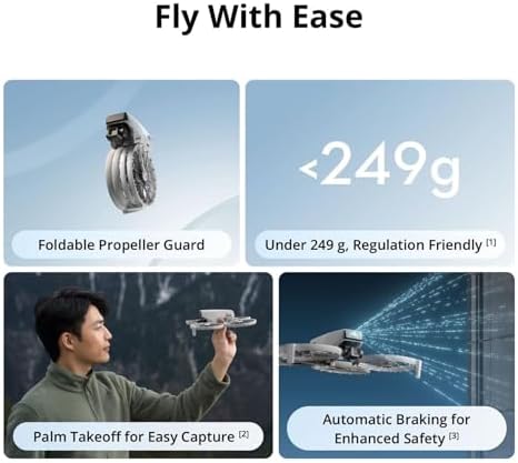 DJI Flip  RC N3  Bundle with 128GB Micro SD Card& Propeller Guard Ring& Strobe Light   Drone With 4K UHD Camera for Adults  Under 249g  Palm Takeoff  Auto Return  31 Min Flight Time