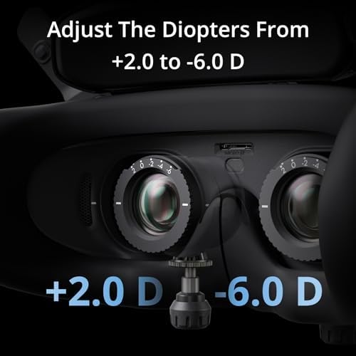 DJI Goggles 3  FPV Goggles with Stunning Micro OLED Screens  Immersive Flight Experience  O4 HD Video Transmission  Adjustable Diopters  Wireless Streaming  Drone Goggles with Real View PiP