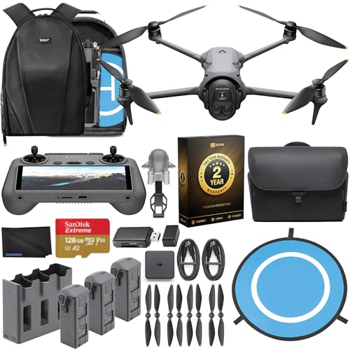 DJI Mavic 4 Pro Drone Fly More Combo 6K60 HDR  100MP  51 Min Max Flight Time  18 6 Mile Range  ActiveTrack 360 Subject/Vehicle Tracking  Omnidirectional Avoidance Bundle with 128GB Memory  2 Year CPS Warranty  Backpack  Bundle It Better Lens Cloth   More