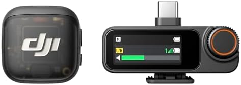 DJI Mic 3  2 TX   1 RX   Charging Case   Wireless Microphone for iPhone/Camera/Android  Ultralight  Adaptive Gain Control for Balanced Volume  Dual Band Anti Interference  28hrs Use  Vlog