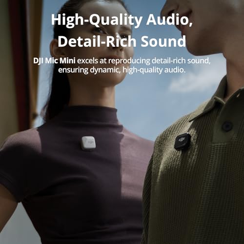 DJI Mic Mini Transmitter  Infinity Black   Ultralight  Wireless Lavalier Microphone for DJI Action 5 Pro/Osmo Pocket 3  Noise Cancelling  Wireless Microphone for Camera/iPhone/Android  Vlog  Streaming