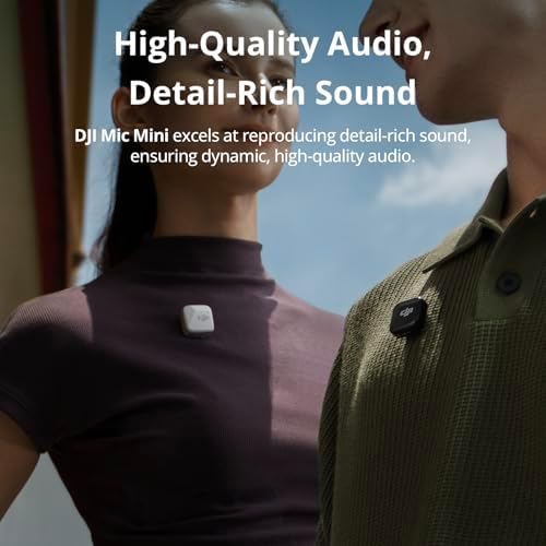 DJI Mic Mini Transmitter  Infinity Black   Ultralight  Wireless Lavalier Microphone for DJI Action 5 Pro/Osmo Pocket 3  Noise Cancelling  Wireless Microphone for Camera/iPhone/Android  Vlog  Streaming