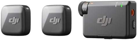 DJI Mic Mini  2 TX   1 RX   Charging Case   Wireless Lavalier Microphone for iPhone/Camera/Android  Ultralight  Detail Rich Audio  48h Use  Noise Cancelling  Automatic Limiting  Vlog  Streaming