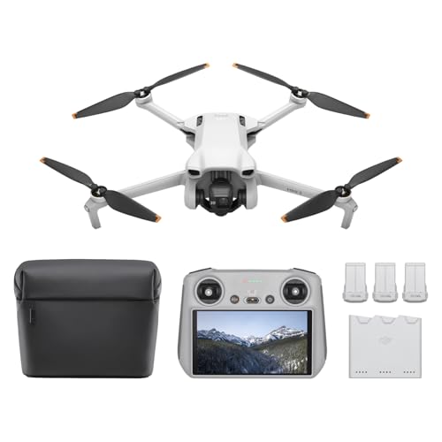 DJI Mini 3 Fly More Combo  DJI RC   Drones with Camera for Adults 4K  3 Batteries for 114 min Flight Time  Vertical Shooting  32800ft  10km  Video Transmission  Lightweight Mini Drone for Beginners