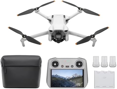 DJI Mini 3  DJI RC   Lightweight 3x Mechanical Gimbal Drones with Camera for Adults 4K  38 min Flight Time  up to 32800ft  10km  Video Transmission  Vertical Shooting  GPS Auto Return Integrated
