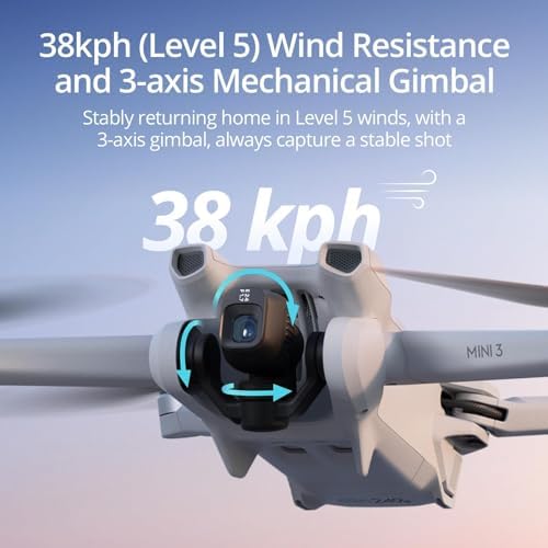 DJI Mini 3  Drones with Camera for Adults 4K  38 min Flight Time  up to 32800ft  10km  Video Transmission  True Vertical Shooting  GPS Auto Return Integrated  Mini Drone with Camera for Beginners