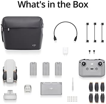 DJI Mini 4K Camera Drone Combo  Drone with 4K UHD Camera for Adults  Under 249 g  3 Axis Gimbal Stabilization  10km Video Transmission  Auto Return  2 Batteries for 62 Min Max Flight Time  QuickShots