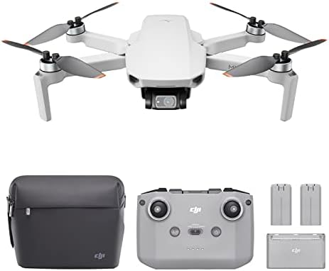DJI Mini 4K Camera Drone Combo  Drone with 4K UHD Camera for Adults  Under 249 g  3 Axis Gimbal Stabilization  10km Video Transmission  Auto Return  2 Batteries for 62 Min Max Flight Time  QuickShots