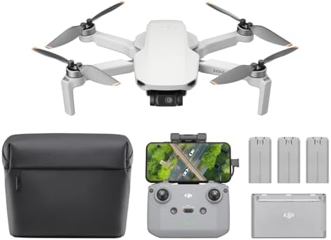 DJI Mini 4K Camera Drone Combo  Drone with 4K UHD Camera for Adults  Under 249 g  3 Axis Gimbal Stabilization  10km Video Transmission  Auto Return  2 Batteries for 62 Min Max Flight Time  QuickShots