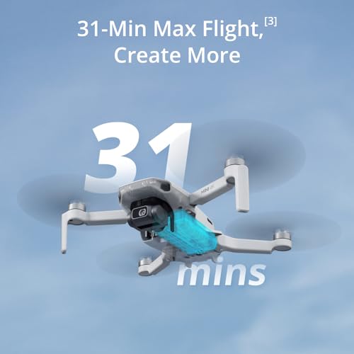 DJI Mini 4K  Drone with 4K UHD Camera for Adults  Under 249 g  3 Axis Gimbal Stabilization  10km Video Transmission  Auto Return  Wind Resistance  1 Battery for 31 Min Max Flight Time  Intelligent Flight