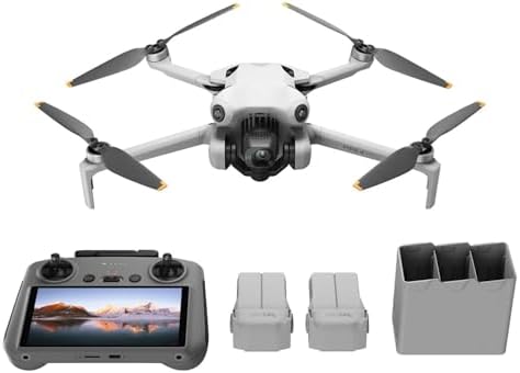 DJI Mini 4 Pro Fly More Combo with DJI RC 2  Drones with Camera for Adults 4K  Under 0 549 lbs/249 g  3 Batteries for up to 102 Mins Flight Time  Smart Return to Home  Drone for Beginners
