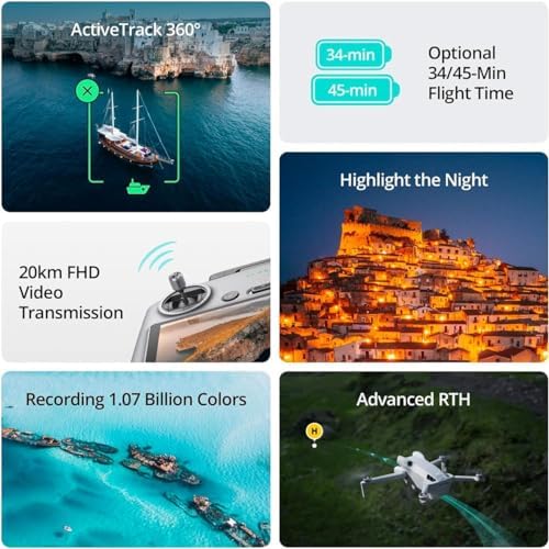 DJI Mini 4 Pro  DJI RC 2   Folding Mini Drone with 4K HDR Video Camera for Adults  Under 0 549 lbs/249 g  34 Mins Flight Time  20 km Max Video Transmission Distance  Omnidirectional Vision Sensing