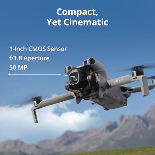DJI Mini 5 Pro Fly More Combo with DJI RC 2  Drone with Camera  1 Inch CMOS  4K Drone for Beginners with Omnidirectional Obstacle Sensing  ActiveTrack 360   225  Gimbal Rotation  3 Batteries