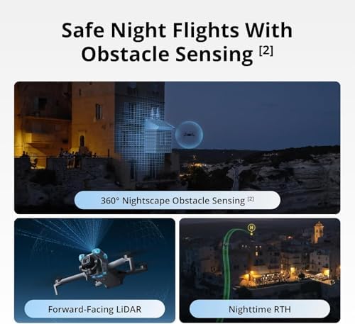 DJI Mini 5 Pro Fly More Combo with DJI RC 2  Drone with 4K Video  36 Mins Flight Time  3 Batteries Bundle with 12 DJI NY Pouch  1 year NYC Care Plan and more