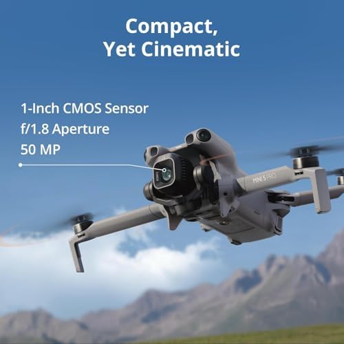 DJI Mini 5 Pro Fly More Combo with DJI RC 2  Drone with 4K Video  36 Mins Flight Time  3 Batteries Bundle with 12 DJI NY Pouch  1 year NYC Care Plan and more