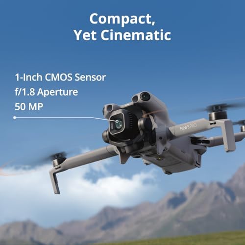 DJI Mini 5 Pro, dron ultraligero y plegable con cámara, CMOS de 1 pulgada, detección omnidireccional de obstáculos, ActiveTrack 360°, rotación de cardán de 225°, transmisión de 20 km, dron 4K para