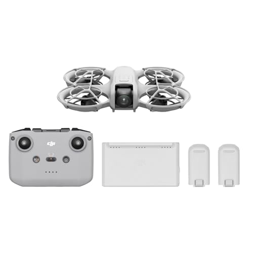 DJI Neo Fly More Combo  Mini Drone with 4K UHD Camera for Adults  135g Self Flying Drone that Follows You  Palm Takeoff  Subject Tracking  QuickShots  Stabilized Video  with RC N3 and 3 Batteries