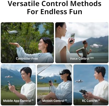 DJI Neo Motion Fly More Combo  Mini Drone with 4K UHD Camera for Adults  135g Self Flying Drone that Follows You  Palm Takeoff  Subject Tracking  QuickShots  with RC Motion 3 and 3 Batteries