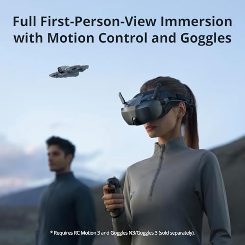 DJI Neo Motion Fly More Combo  Mini Drone with 4K UHD Camera for Adults  135g Self Flying Drone that Follows You  Palm Takeoff  Subject Tracking  QuickShots  with RC Motion 3 and 3 Batteries