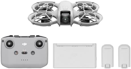 DJI Neo Three Battery Combo  Mini Drone 4K UHD Camera for Adults  135g Self Flying Drone That Follows You  Palm Takeoff  Subject Tracking  QuickShots  Stabilized Video  Controller Free   Gray