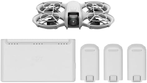 DJI Neo Three Battery Combo  Mini Drone 4K UHD Camera for Adults  135g Self Flying Drone That Follows You  Palm Takeoff  Subject Tracking  QuickShots  Stabilized Video  Controller Free 