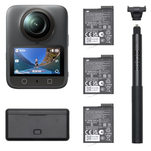 DJI Osmo 360 Adventure Combo  360 Camera with 1 Inch 360  Imaging  Extended Battery Life with 3 Batteries  Native 8K 360  Video  4K/120fps & 170  Boost Video  Action Camera for Sports  Vlog