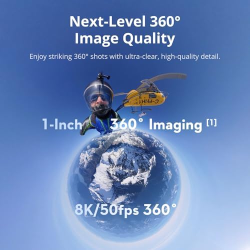 DJI Osmo 360 Adventure Combo  360 Camera with 1 Inch 360  Imaging  Extended Battery Life with 3 Batteries  Native 8K 360  Video Bundle with 128GB Memory  Card Reader   50 Piece Accessory Kit
