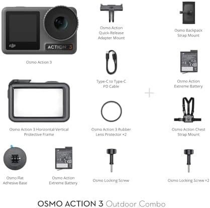 DJI Osmo 360 Camera Standard Combo  Waterproof 360  Action Camera with 1 Inch 360  Imaging  Native 8K 360  Video  105GB Built in Storage  120MP 360  Photo  100 Min 8K Recording  360 Action Camera