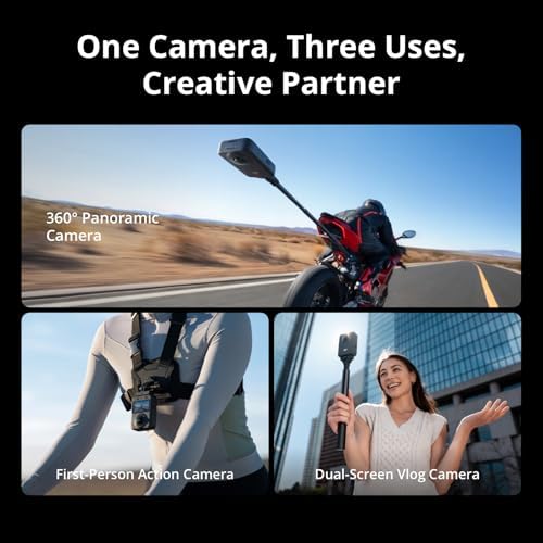DJI Osmo 360 Camera Adventure Combo  Waterproof 360  Action Camera with 1 Inch 360  Imaging  Extended Battery Life with 3 Batteries  Native 8K 360  Video  105GB Built in Storage