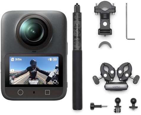 DJI Osmo 360 Camera Adventure Combo  Waterproof 360  Action Camera with 1 Inch 360  Imaging  Extended Battery Life with 3 Batteries  Native 8K 360  Video  105GB Built in Storage